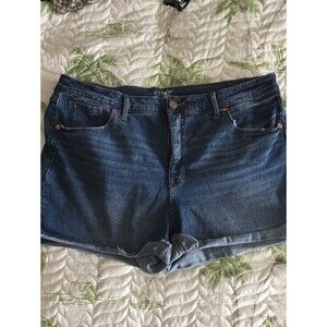 Terra & Sky Dark Blue Denim Jean Shorts